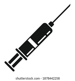 Chicken pox syringe icon. Simple illustration of chicken pox syringe vector icon for web design isolated on white background