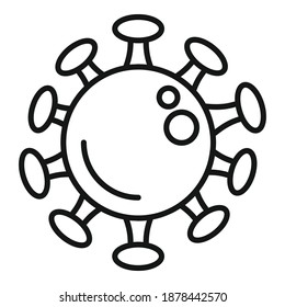 Chicken pox virus icon. Outline chicken pox virus vector icon for web design isolated on white background