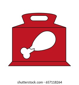Chicken prey flat illustration