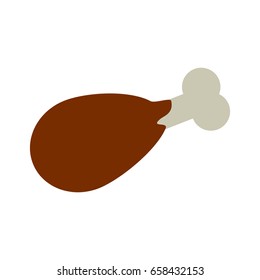 Chicken prey flat illustration