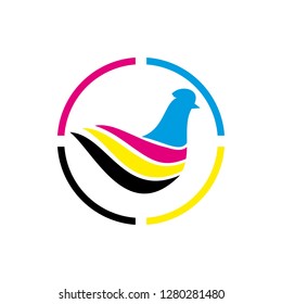 Chicken print logo