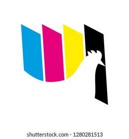 Chicken print logo