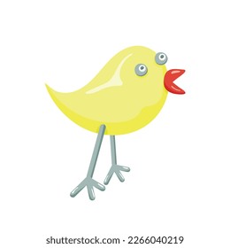 Chicken psychedelic sticker. Funny bird. Chicken icon vector design isolated on white background. Clipart. Vector illustration