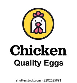 Design-Logo für Hühnerqualitätseier