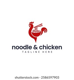 Chicken Ramen Food Logo Template