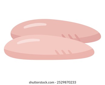 Chicken raw meat simple vector illustration