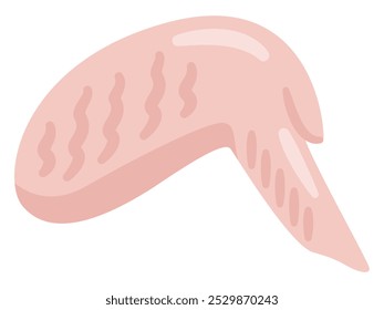 Ilustración vectorial simple de carne cruda de pollo