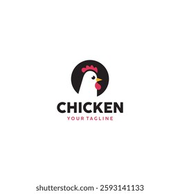 chicken restaurant logo design vector illustration