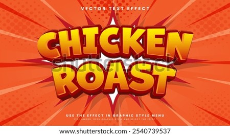 Chicken Roast 3d editable text effect Template