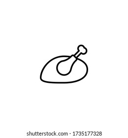 chicken roast icon vector illustration