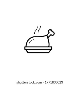 chicken roast icon vector illustration