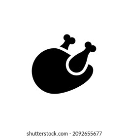 Icono de asado de pollo en vector. Logotipo