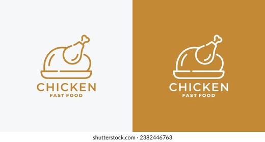 Vector de diseño de logotipo de asado de pollo