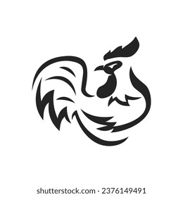 Chicken roaster logo template Isolated. Brand Identity. Icon Abstract Vector graphic