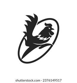 Chicken roaster logo template Isolated. Brand Identity. Icon Abstract Vector graphic