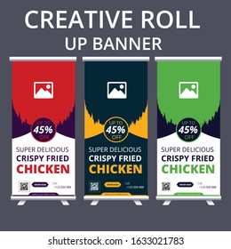 chicken roll up background template 