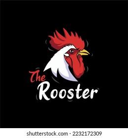 Chicken Rooster Head Cartoon For Chicken Farm Or Restaurant Logo
