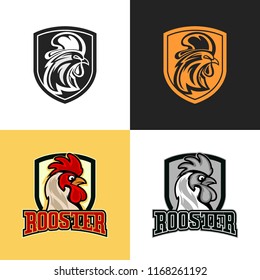 Chicken rooster head logo mascot