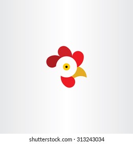 chicken or rooster head logo vector symbol