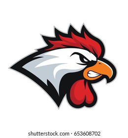 Chicken Rooster Head Mascot 