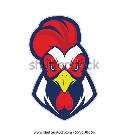 Chicken rooster head mascot