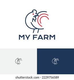 Chicken Rooster Hen Poultry Animal Farm Logo