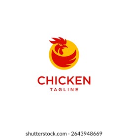 chicken rooster logo design template