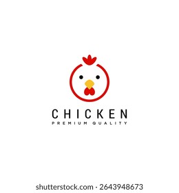 chicken rooster logo design template