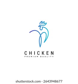 chicken rooster logo design template
