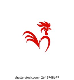 chicken rooster logo design template