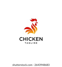 chicken rooster logo design template