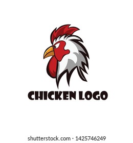 Chicken rooster logo design vector