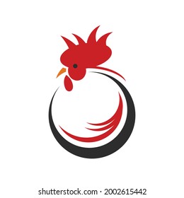 Chicken rooster logo isolated vector design