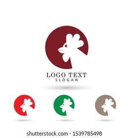 Chicken & rooster Logo. Symbol & Icon Vector Template.