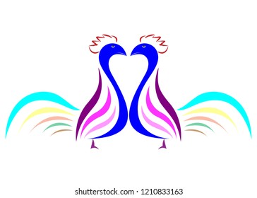 Chicken rooster logo template. design of poultry. Vector illustration