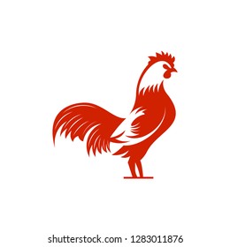 Chicken rooster logo Template vector icon illustration design