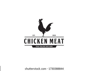 Chicken Rooster Poultry Farm Vintage Badge logo design inspiration