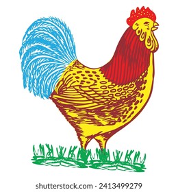 chicken rooster vector chicken cartoon, 3d, chicken vector, animals, animation.