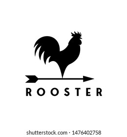 Chicken rooster vintage logo design