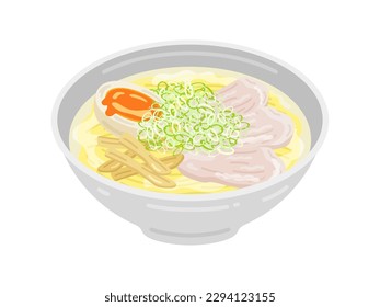 Chicken salt ramen in a bowl.