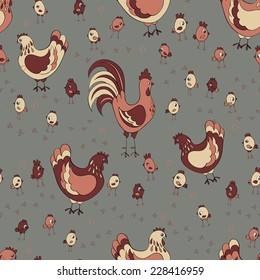 chicken seamless pattern