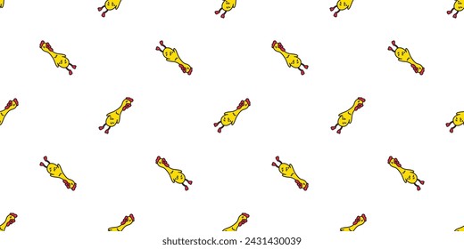 chicken seamless pattern duck Squeaky chicken bird vector pet wrapping paper scarf isolated doodle cartoon animal farm tile wallpaper repeat background illustration design