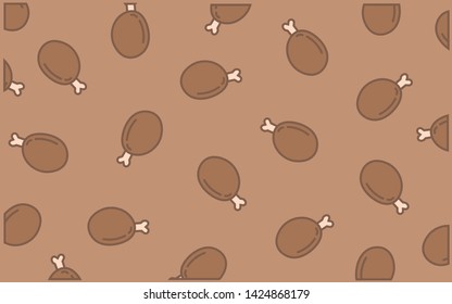 Chicken seamless pattern . Chicken vector illustration
