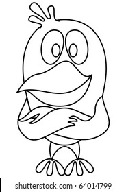 Chicken self-confidently costs is proud having combined wings on a breast, contours