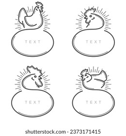 Chicken set. Collection icon chicken. Vector