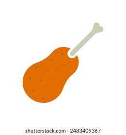 Chicken set icons. Fried chicken drumstick, roasted whole chicken, poultry, food, meal, cooking, dinner, culinary, protein, comfort food, homemade.