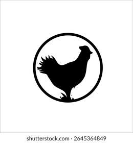Chicken shadow logo design for your brand and company identity