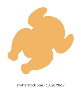 Chicken shape vector