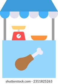 Chicken Shop icon vector image. Suitable for mobile application web application and print media.