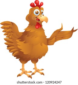 Chicken with sign